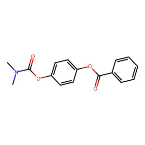 4-{[(Dimethylamino)carbonyl]oxy}phenyl benzoate structure