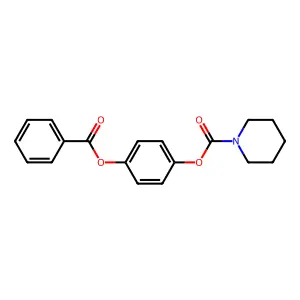 4-(Benzoyloxy)phenyl 1-piperidinecarboxylate structure