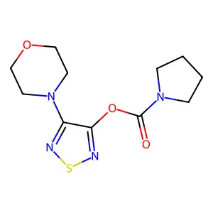 4-Morpholin-4-yl-1,2,5-thiadiazol-3-yl pyrrolidinecarboxylate structure