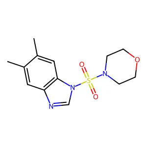 5,6-dimethyl-1-(4-morpholinylsulfonyl)-1H-benzimidazole structure