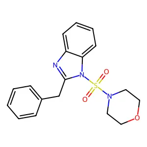 4-[[2-(Phenylmethyl)-1-benzimidazolyl]sulfonyl]morpholine structure
