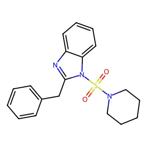 2-benzyl-1-(1-piperidinylsulfonyl)-1H-benzimidazole structure