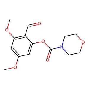 2-Formyl-3,5-dimethoxyphenyl morpholine-4-carboxylate structure