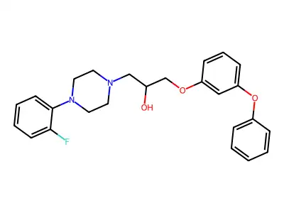 1-[4-(2-Fluorophenyl)piperazin-1-yl]-3-(3-phenoxyphenoxy)propan-2-ol structure