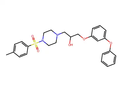 1-[4-(4-Methylbenzenesulfonyl)piperazin-1-yl]-3-(3-phenoxyphenoxy)propan-2-ol structure