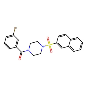 (3-Bromophenyl)-(4-naphthalen-2-ylsulfonylpiperazin-1-yl)methanone structure