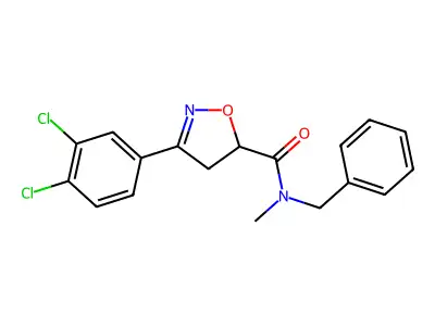 N-benzyl-3-(3,4-dichlorophenyl)-N-methyl-4,5-dihydro-1,2-oxazole-5-carboxamide structure