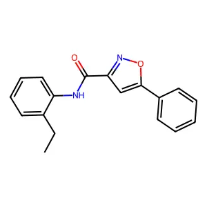 N-(2-Ethylphenyl)-5-phenyl-3-isoxazolecarboxamide structure