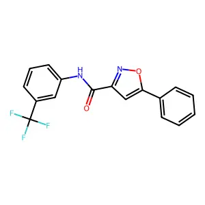 5-phenyl-N-[3-(trifluoromethyl)phenyl]-1,2-oxazole-3-carboxamide structure