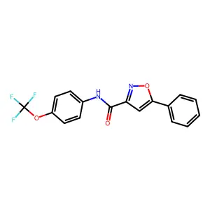 5-phenyl-N-[4-(trifluoromethoxy)phenyl]-1,2-oxazole-3-carboxamide structure