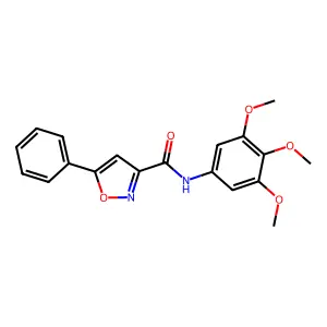 5-phenyl-N-(3,4,5-trimethoxyphenyl)-1,2-oxazole-3-carboxamide structure