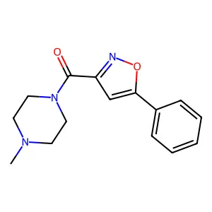 1-Methyl-4-[(5-phenyl-3-isoxazolyl)carbonyl]piperazine structure