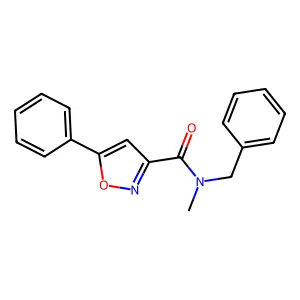 N-benzyl-N-methyl-5-phenyl-3-isoxazolecarboxamide structure