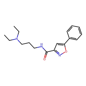 N-[3-(diethylamino)propyl]-5-phenyl-1,2-oxazole-3-carboxamide structure