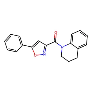 3,4-dihydro-2H-quinolin-1-yl-(5-phenyl-1,2-oxazol-3-yl)methanone structure