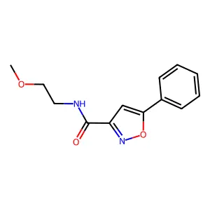 N-(2-methoxyethyl)-5-phenyl-3-isoxazolecarboxamide structure