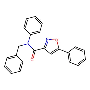 N-benzyl-N,5-diphenyl-1,2-oxazole-3-carboxamide structure