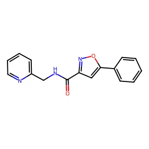 5-phenyl-N-(2-pyridinylmethyl)-3-isoxazolecarboxamide structure