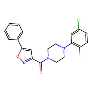 [4-(5-Chloro-2-methylphenyl)piperazin-1-yl]-(5-phenyl-1,2-oxazol-3-yl)methanone structure