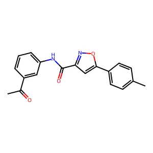 N-(3-acetylphenyl)-5-(4-methylphenyl)-1,2-oxazole-3-carboxamide structure