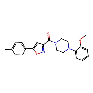 1-(2-Methoxyphenyl)-4-{[5-(4-methylphenyl)-3-isoxazolyl]carbonyl}piperazine structure