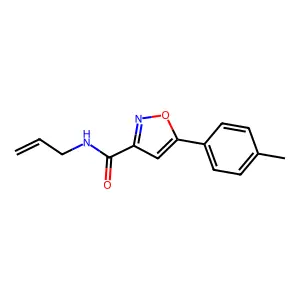 N-allyl-5-(4-methylphenyl)-3-isoxazolecarboxamide structure