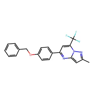 5-[4-(Benzyloxy)phenyl]-2-methyl-7-(trifluoromethyl)pyrazolo[1,5-a]pyrimidine structure