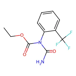 Allophanic acid, 2-(alpha,alpha,alpha-trifluoro-o-tolyl)-, ethyl ester structure