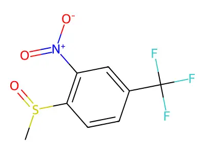 Benzene, 1-(methylsulfinyl)-2-nitro-4-(trifluoromethyl)- structure