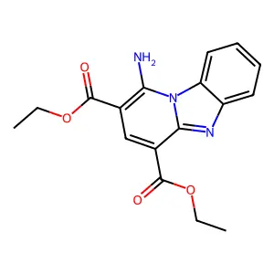 Diethyl 1-aminopyrido[1,2-a]benzimidazole-2,4-dicarboxylate structure