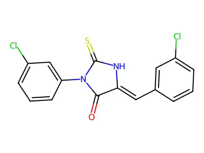 (5Z)-3-(3-chlorophenyl)-5-[(3-chlorophenyl)methylidene]-2-su structure