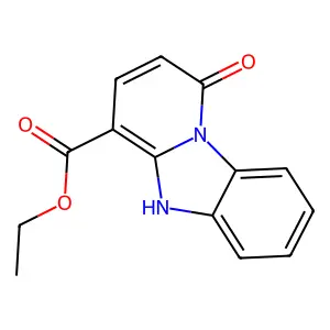 ethyl 1-oxo-5H-pyrido[1,2-a]benzimidazole-4-carboxylate structure