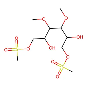 D-Mannitol, 3,4-di-O-methyl-, 1,6-dimethanesulfonate structure