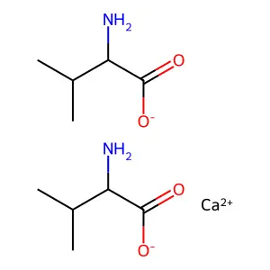 L-Valine, calcium salt (2:1) structure
