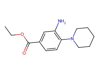 Ethyl 3-amino-4-(1-piperidinyl)benzoate structure