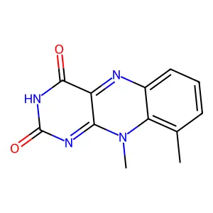 9,10-Dimethylbenzo[g]pteridine-2,4(3H,10H)-dione structure