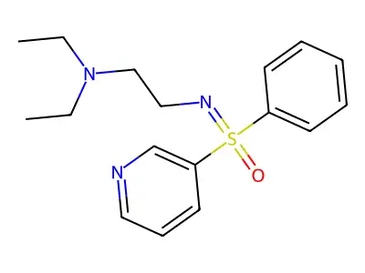 Sulfoximine, N-(2-(diethylamino)ethyl)-S-phenyl-S-3-pyridinyl- structure