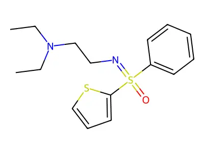 Sulfoximine, N-(2-(diethylamino)ethyl)-S-phenyl-S-2-thienyl- structure