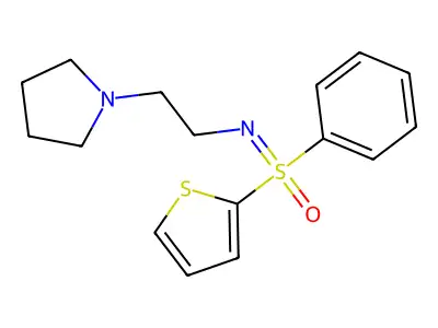 Sulfoximine, S-phenyl-N-(2-(1-pyrrolidinyl)ethyl)-S-2-thienyl- structure