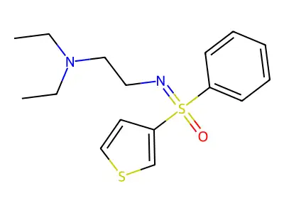 Sulfoximine, N-(2-(diethylamino)ethyl)-S-phenyl-S-3-thienyl- structure