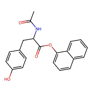 N-acetyltyrosine 1-naphthyl ester structure