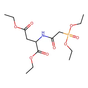 Diethyl 2-[(2-diethoxyphosphorylacetyl)amino]butanedioate structure