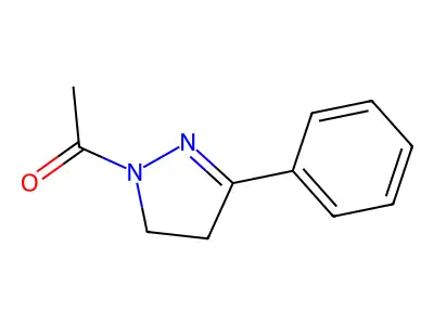 1-(5-Phenyl-3,4-dihydropyrazol-2-yl)ethanone structure