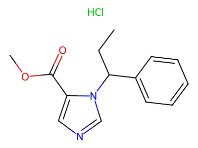 Methyl 1-(1-phenylpropyl)-1H-imidazole-5-carboxylate--hydrogen chloride (1/1) structure