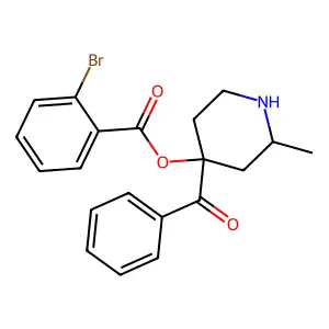 4-Benzoyl-2-methylpiperidin-4-yl 2-bromobenzoate structure