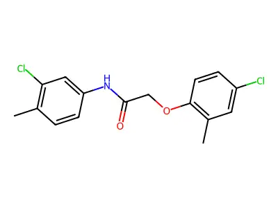 3'-Chloro-2-(4-chloro-2-methylphenoxy)-4'-methylacetanilide structure
