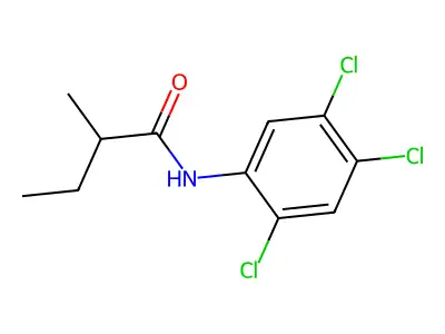 2-methyl-N-(2,4,5-trichlorophenyl)butanamide structure