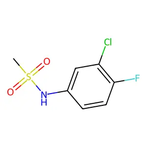 N-(3-chloro-4-fluorophenyl)methanesulfonamide structure