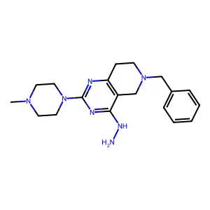 [6-benzyl-2-(4-methylpiperazin-1-yl)-7,8-dihydro-5H-pyrido[4,3-d]pyrimidin-4-yl]hydrazine structure