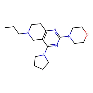 4-(6-propyl-4-pyrrolidin-1-yl-7,8-dihydro-5H-pyrido[4,3-d]pyrimidin-2-yl)morpholine structure